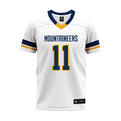West Virginia - NCAA Football : William Davis - White Premium Football Jersey-0