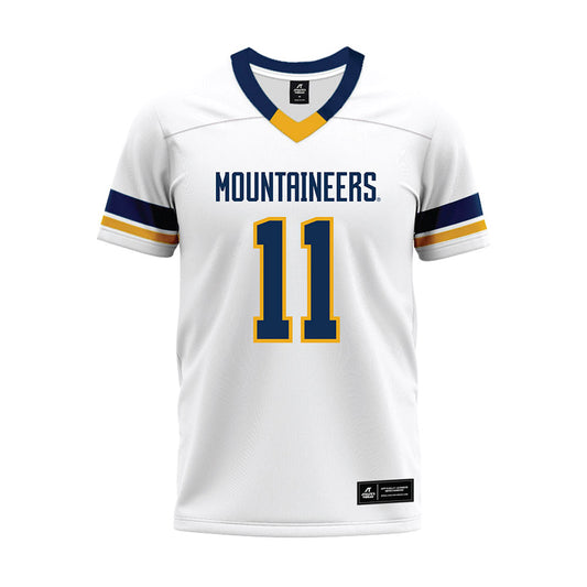 West Virginia - NCAA Football : William Davis - White Premium Football Jersey-0