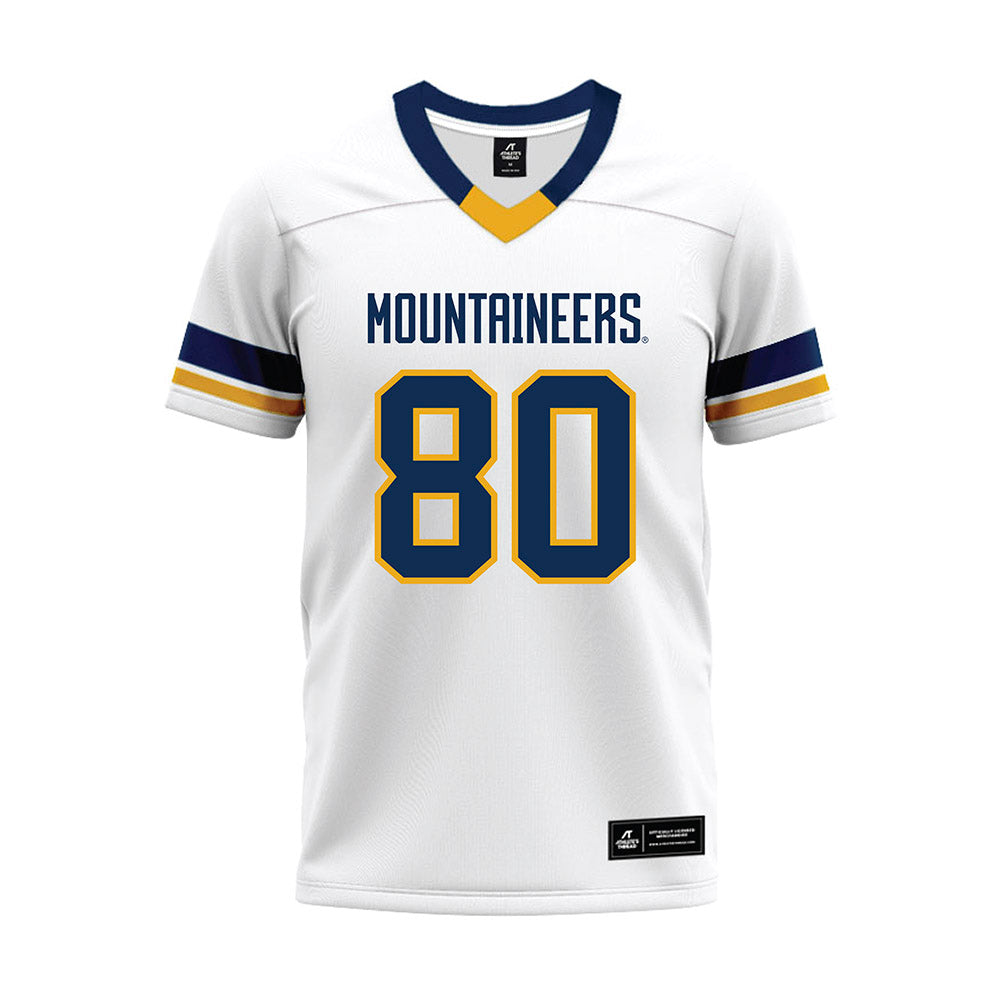 West Virginia - NCAA Football : Grayson Barnes - White Premium Football Jersey-0