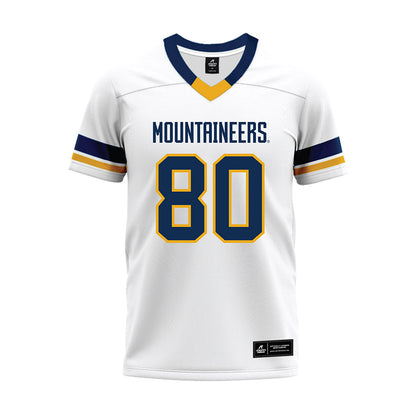 West Virginia - NCAA Football : Grayson Barnes - White Premium Football Jersey-0