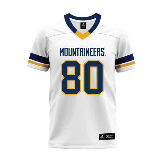 West Virginia - NCAA Football : Grayson Barnes - White Premium Football Jersey-0