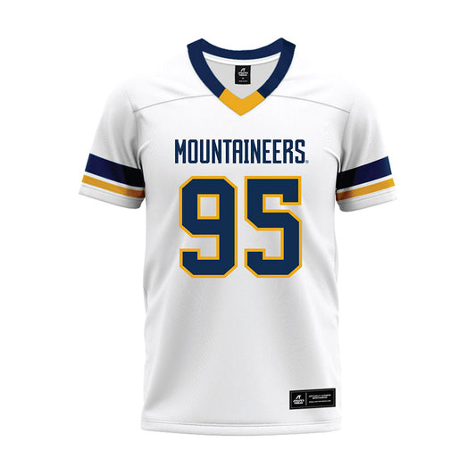 West Virginia - NCAA Football : Quintin Goins - White Premium Football Jersey-0