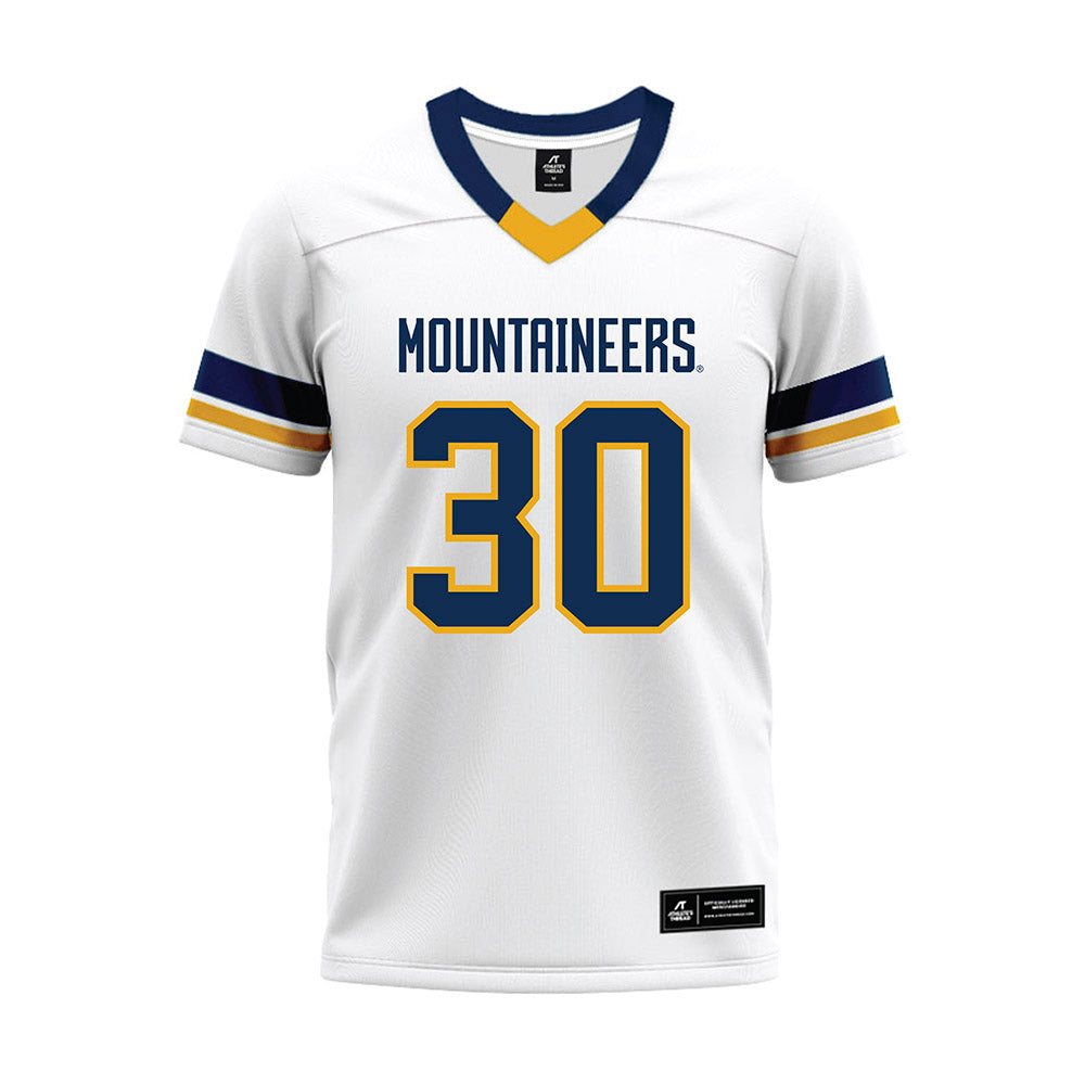 West Virginia - NCAA Football : Chase Wilson - White Premium Football Jersey-0