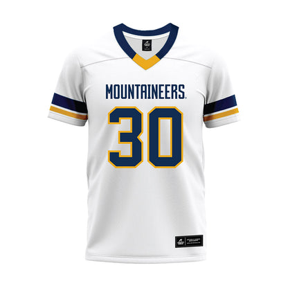 West Virginia - NCAA Football : Chase Wilson - White Premium Football Jersey-0
