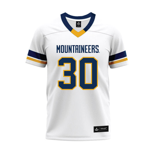 West Virginia - NCAA Football : Chase Wilson - White Premium Football Jersey-0