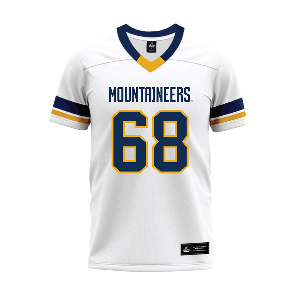 West Virginia - NCAA Football : Wyatt Minor - White Premium Football Jersey-0