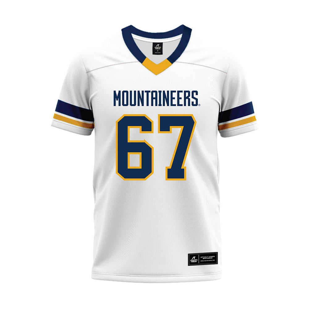 West Virginia - NCAA Football : Landen Livingston - White Premium Football Jersey-0
