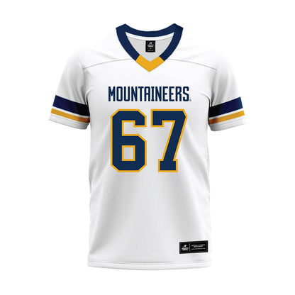 West Virginia - NCAA Football : Landen Livingston - White Premium Football Jersey-0