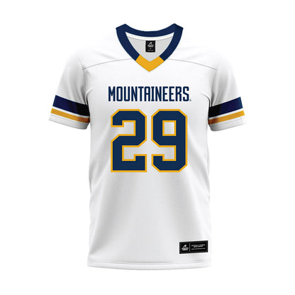 West Virginia - NCAA Football : Preston Fox - White Premium Football Jersey-0