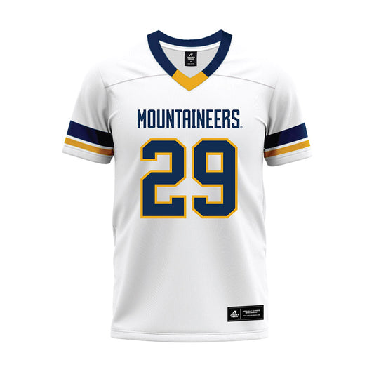 West Virginia - NCAA Football : Preston Fox - White Premium Football Jersey-0