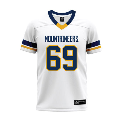 West Virginia - NCAA Football : Nathanael Gabriel - White Premium Football Jersey-0