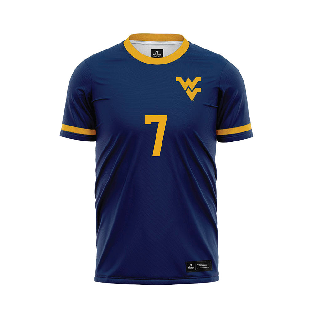 West Virginia - NCAA Men's Soccer : Marcus Caldeira - Home Soccer Jersey-0