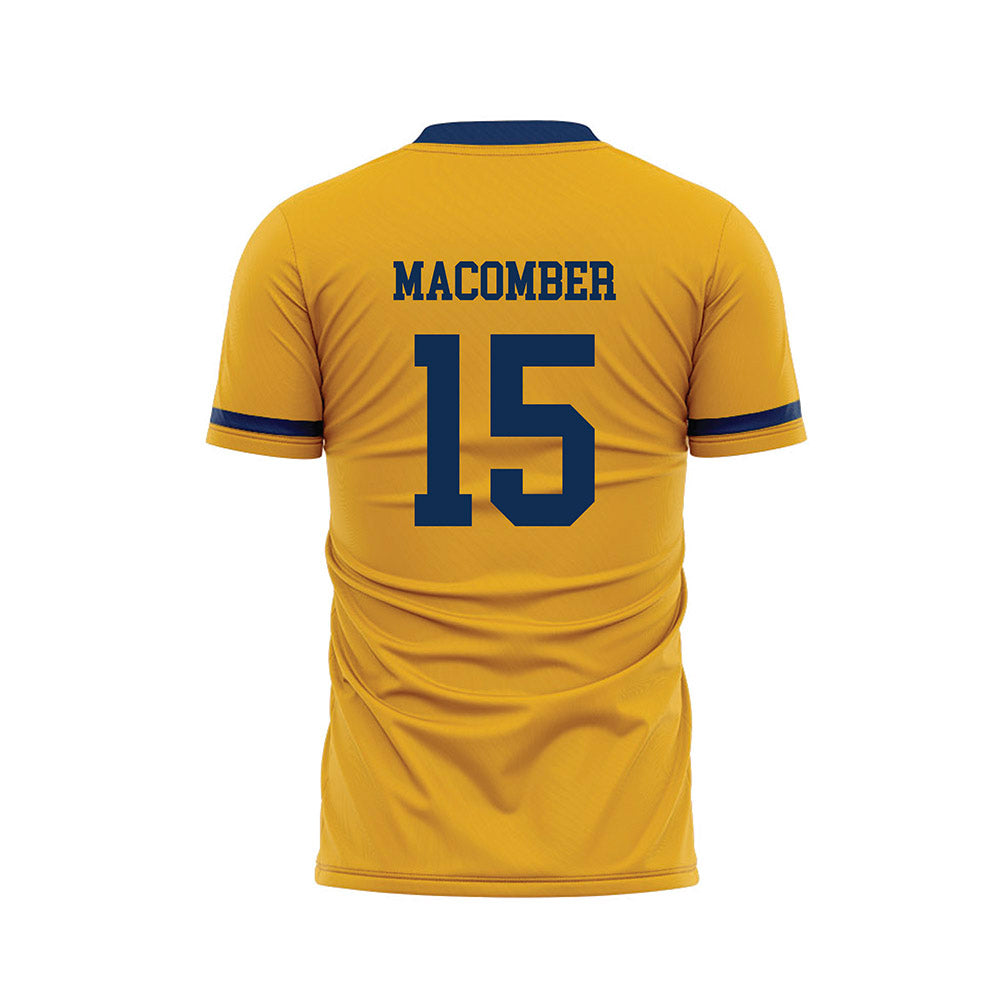 West Virginia - NCAA Men's Soccer : Brayden Macomber - Away Soccer Jersey-1