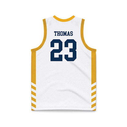 West Virginia - NCAA Women's Basketball : Jordan Thomas - Away Fashion Basketball Jersey-1