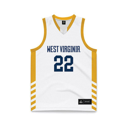 West Virginia - NCAA Women's Basketball : Kierra Wheeler - Away Fashion Basketball Jersey-0