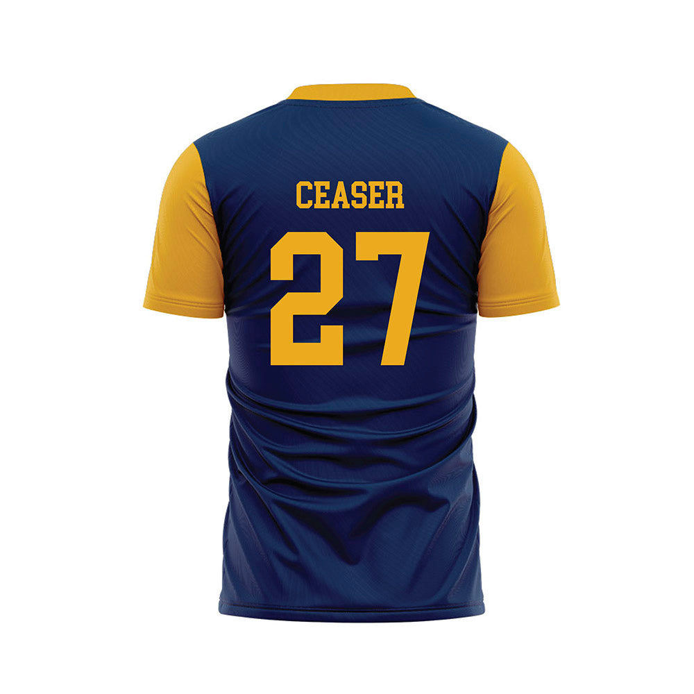 West Virginia - NCAA Women's Soccer : Isabel Ceaser - Blue Soccer Jersey-1