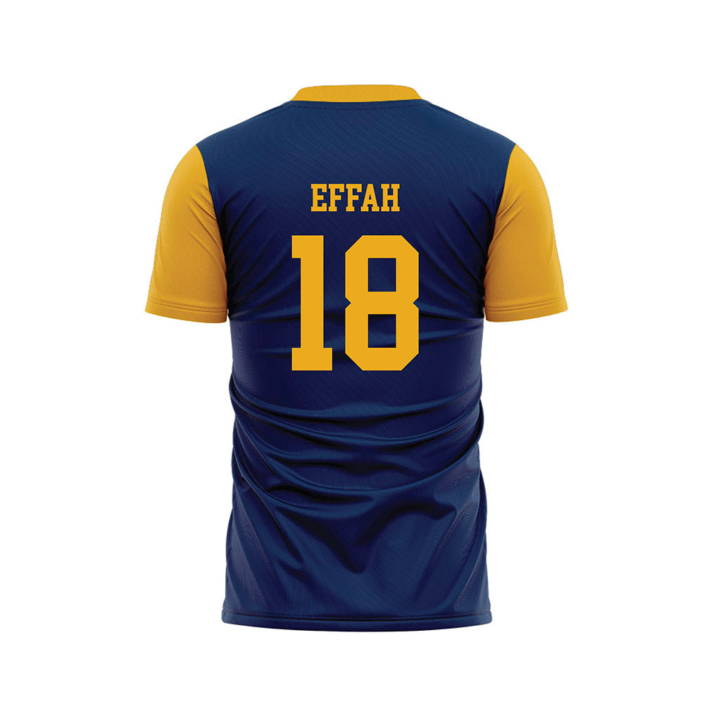 West Virginia - NCAA Women's Soccer : Kailyn Effah - Blue Soccer Jersey-1