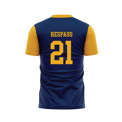 West Virginia - NCAA Women's Soccer : Ajanae Respass - Blue Soccer Jersey-1