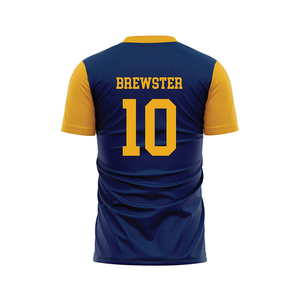 West Virginia - NCAA Women's Soccer : Jordan Brewster - Blue Soccer Jersey-1