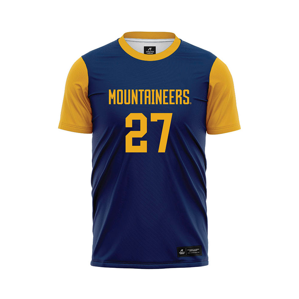 West Virginia - NCAA Women's Soccer : Isabel Ceaser - Blue Soccer Jersey-0