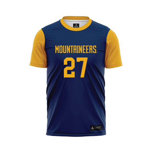 West Virginia - NCAA Women's Soccer : Isabel Ceaser - Blue Soccer Jersey-0