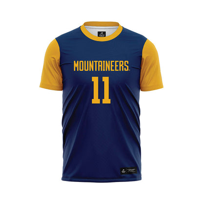 West Virginia - NCAA Women's Soccer : Jordyn Wilson - Blue Soccer Jersey-0