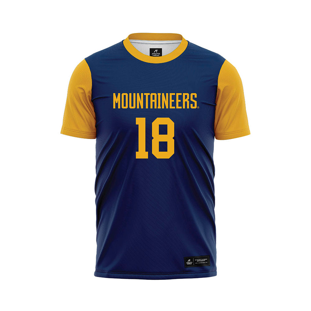 West Virginia - NCAA Women's Soccer : Kailyn Effah - Blue Soccer Jersey-0