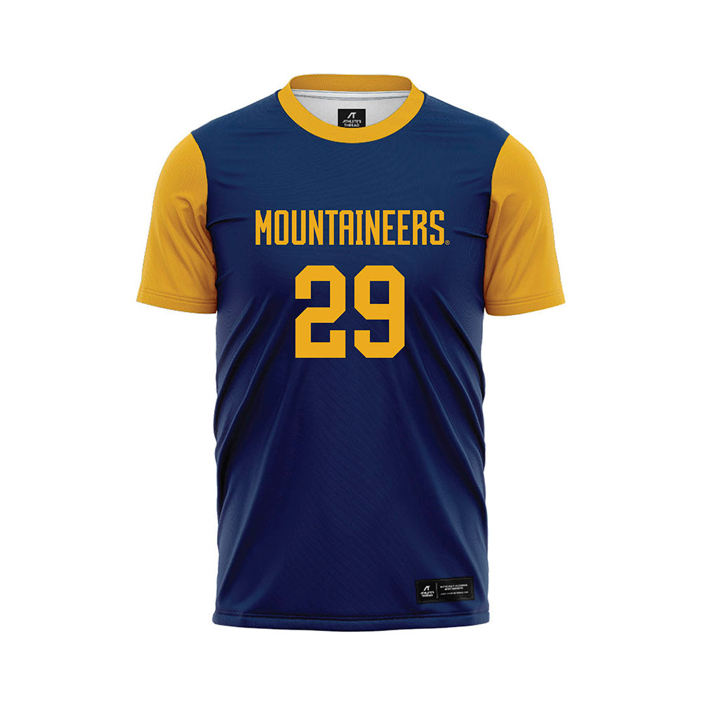 West Virginia - NCAA Women's Soccer : Samone Knight - Blue Soccer Jersey-0