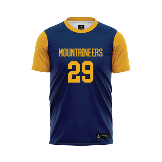 West Virginia - NCAA Women's Soccer : Samone Knight - Blue Soccer Jersey-0