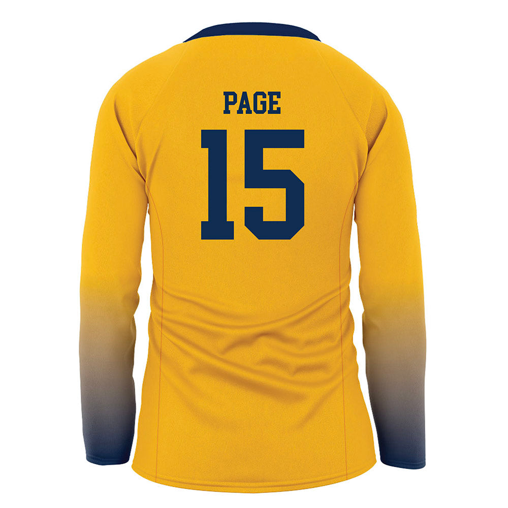 West Virginia - NCAA Women's Volleyball : Madison Page - Away Volleyball Jersey-1