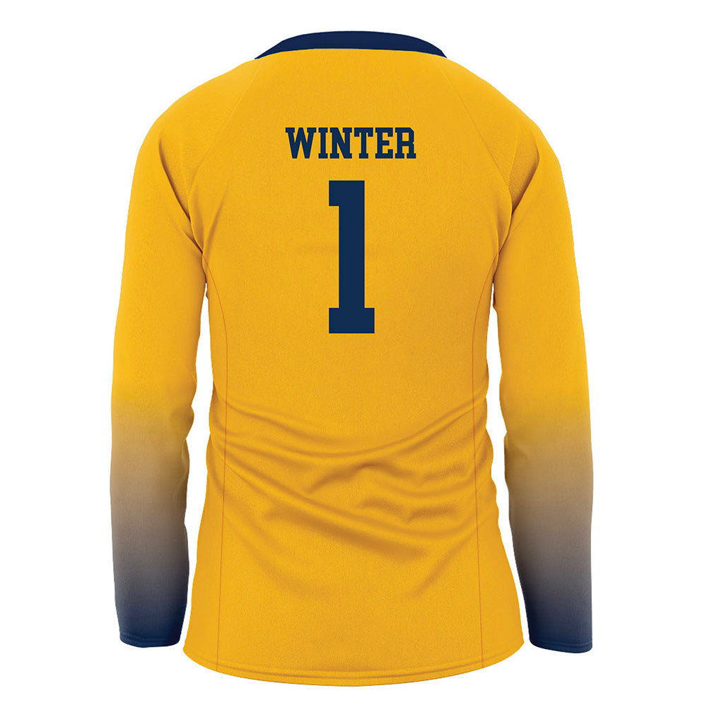 West Virginia - NCAA Women's Volleyball : Natalie Winter - Away Volleyball Jersey-1