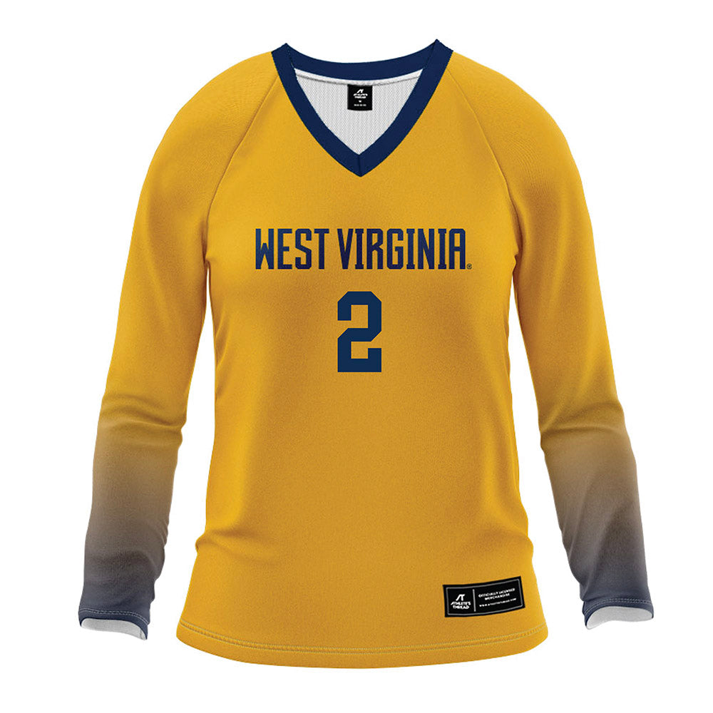 West Virginia - NCAA Women's Volleyball : Kristin Lux - Away Volleyball Jersey-0