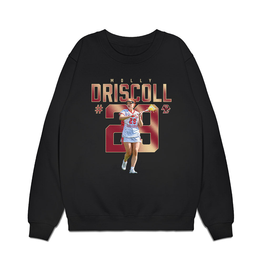Boston College - NCAA Women's Lacrosse : Molly Driscoll - Graphic Tee Premium Crewneck Sweatshirt-0