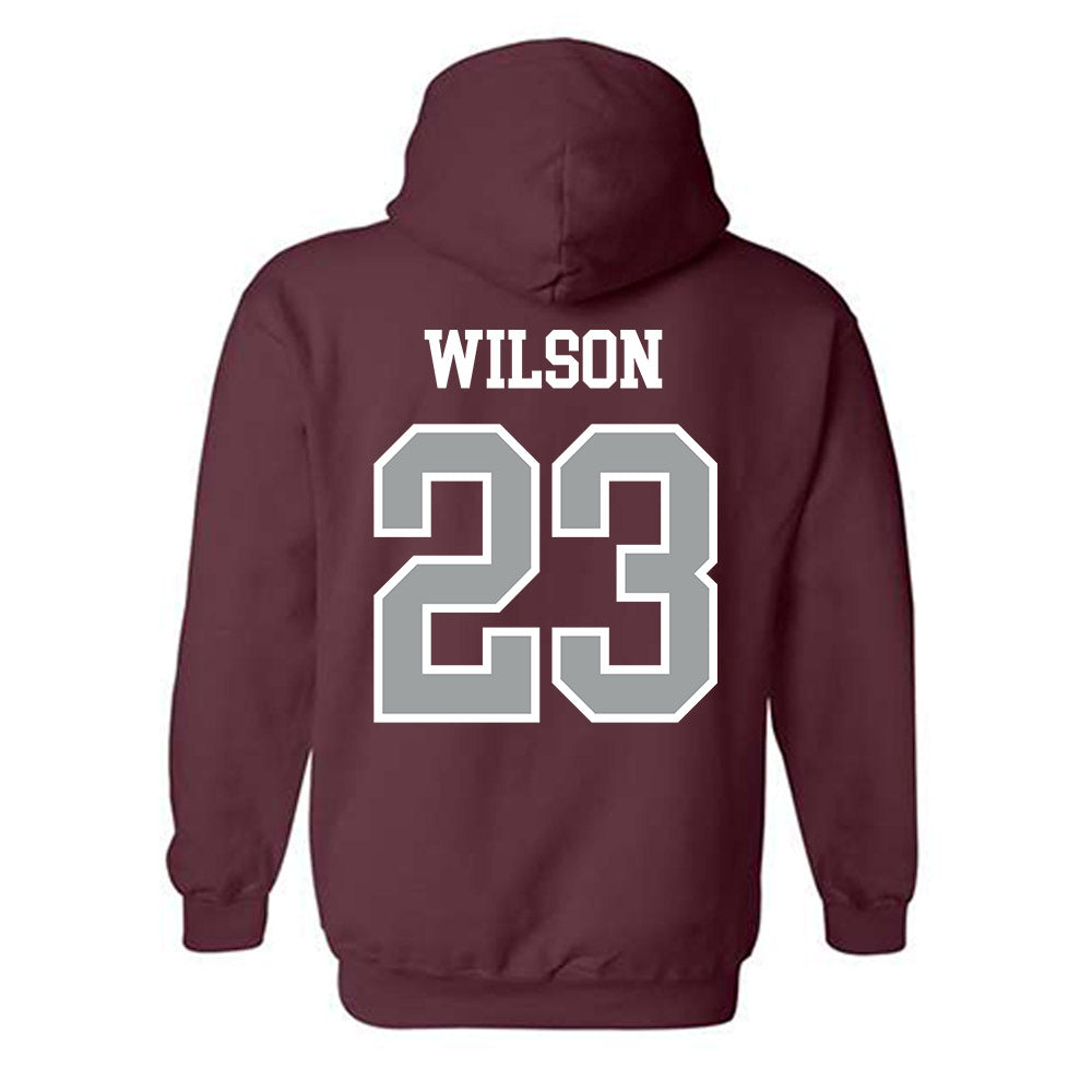 Texas A&M - NCAA Baseball : Jorian Wilson - Sports Shersey Hooded Sweatshirt-1