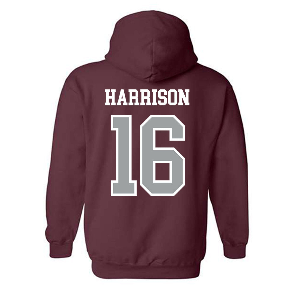 Texas A&M - NCAA Baseball : Bear Harrison - Sports Shersey Hooded Sweatshirt-1