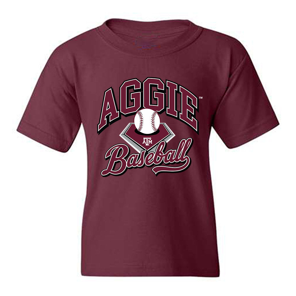 Texas A&M - NCAA Baseball : Connor Harrison - Sports Shersey Youth T-Shirt-0