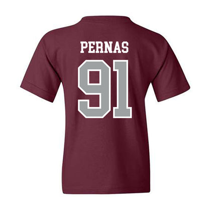 Texas A&M - NCAA Football : Lucas Pernas - Sports Shersey Youth T-Shirt-1