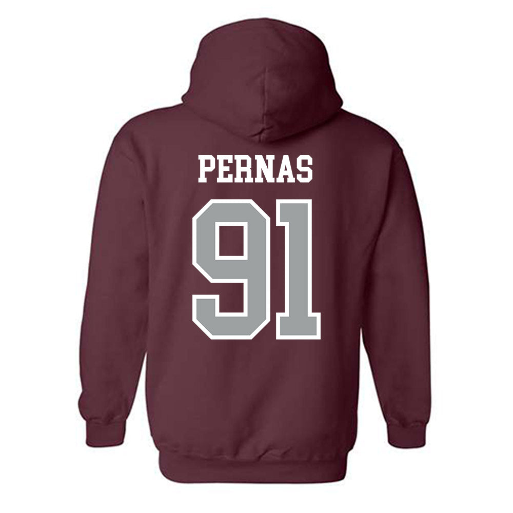 Texas A&M - NCAA Football : Lucas Pernas - Sports Shersey Hooded Sweatshirt-1