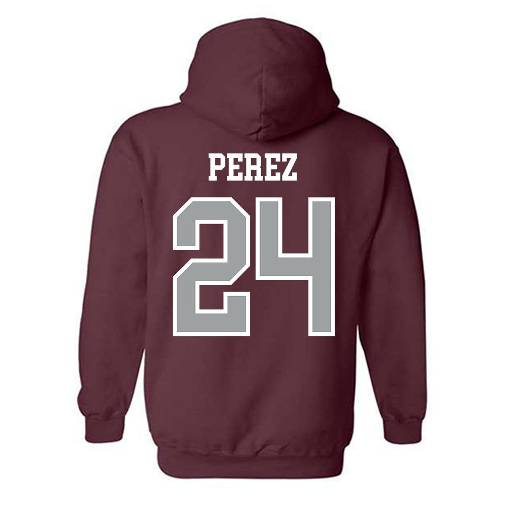Texas A&M - NCAA Softball : Mya Perez - Sports Shersey Hooded Sweatshirt-1