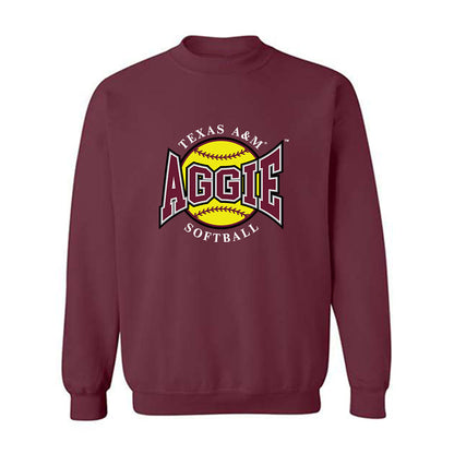 Texas A&M - NCAA Softball : Kelsey Mathis - Sports Shersey Crewneck Sweatshirt-0