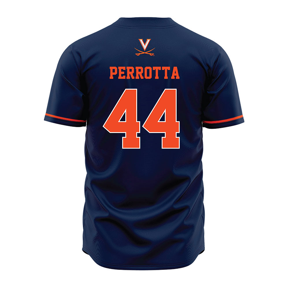 Virginia - NCAA Baseball : Antonio Perrotta - Navy Jersey-1