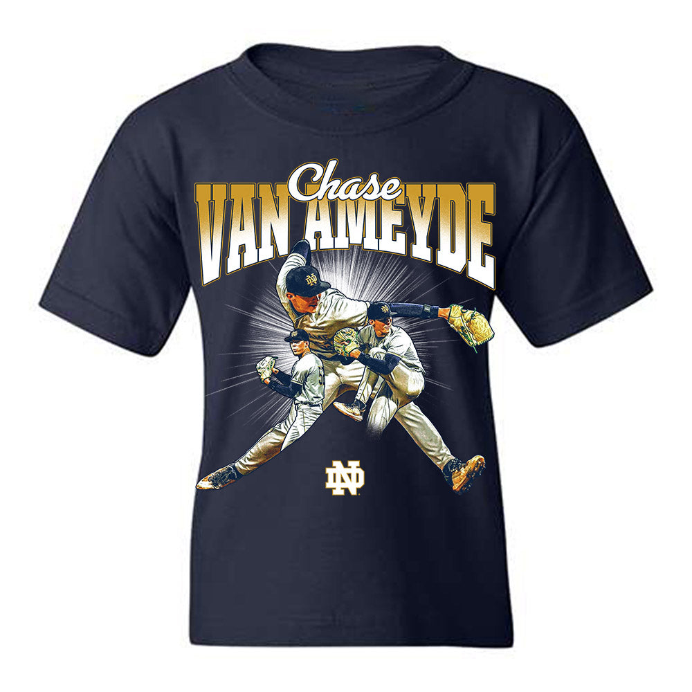 Notre Dame - NCAA Baseball : Chase Van Ameyde - Youth T-Shirt-0