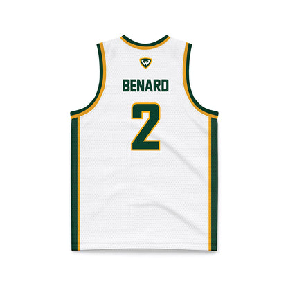 Wayne State - NCAA Women's Basketball : Maddy Benard - White Basketball Jersey-1