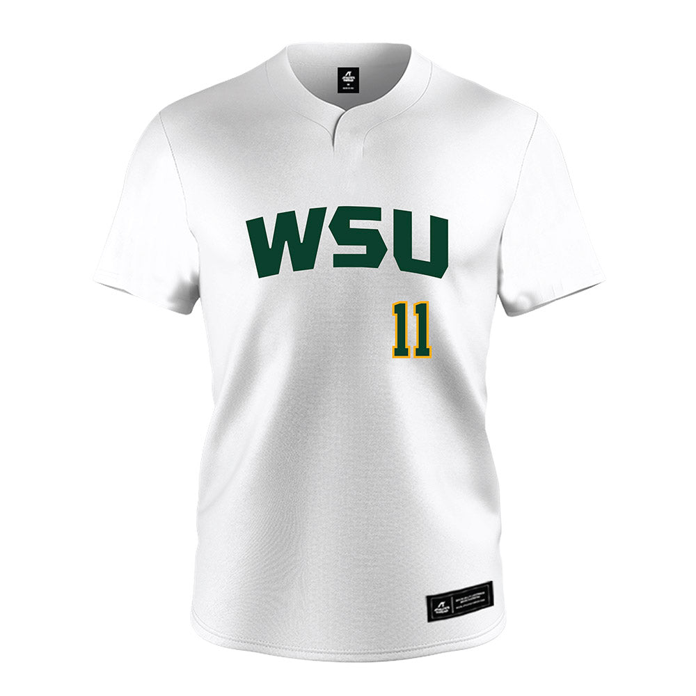 Wayne State - NCAA Softball : Ella Vinco - White Jersey-0