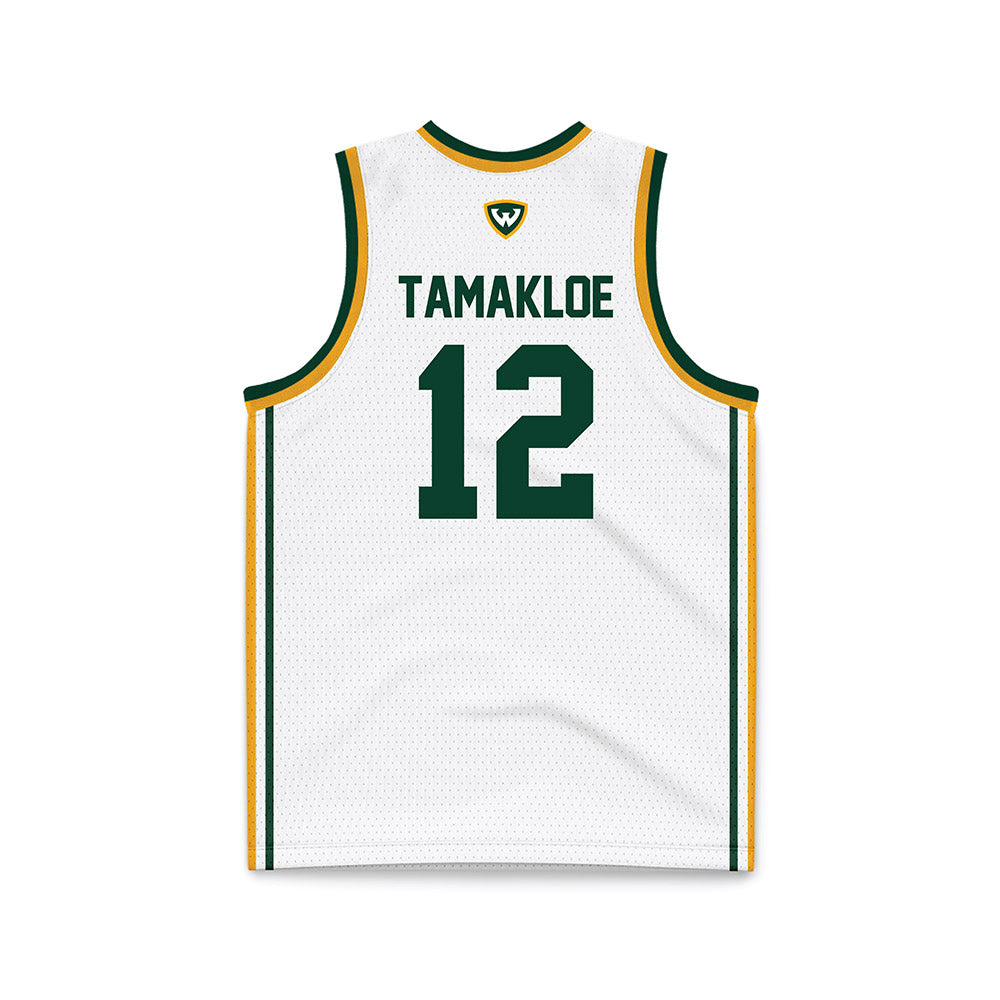 Wayne State - NCAA Men's Basketball : Kelvin Tamakloe - White Basketball Jersey-1