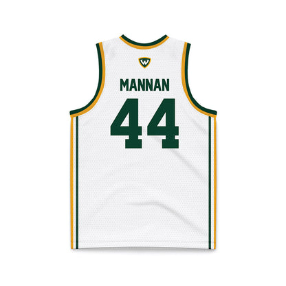 Wayne State - NCAA Men's Basketball : Braylon Mannan - White Basketball Jersey-1