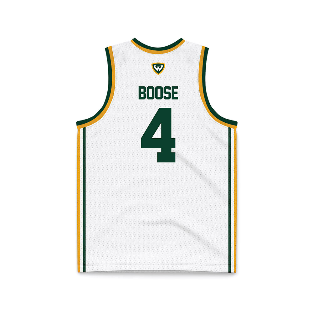 Wayne State - NCAA Men's Basketball : JaKobie Boose - White Basketball Jersey-1