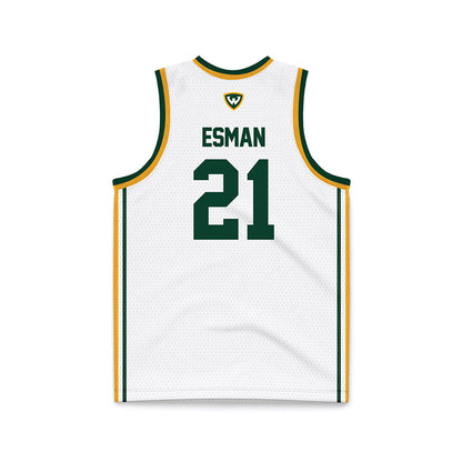 Wayne State - NCAA Men's Basketball : Bryce Esman - White Basketball Jersey-1
