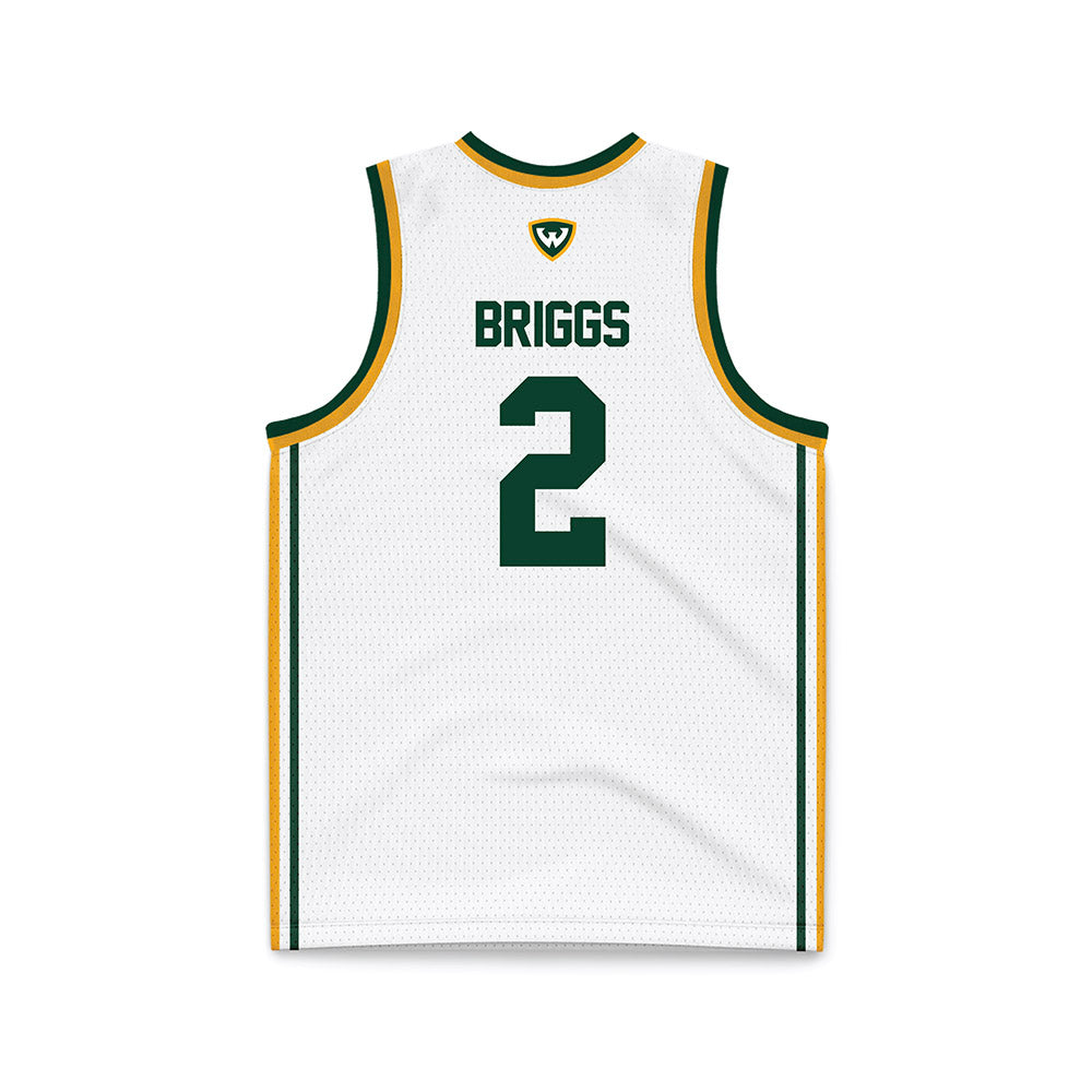 Wayne State - NCAA Men's Basketball : Jordan Briggs - White Basketball Jersey-1