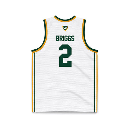 Wayne State - NCAA Men's Basketball : Jordan Briggs - White Basketball Jersey-1